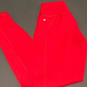Fabletics cropped red powerhold legging